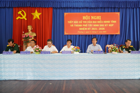 Hội nghị tiếp xúc cử tri sau kỳ họp thứ 8 HĐND tỉnh khóa X và sau kỳ họp thứ 9 HĐND thành phố Tây Ninh khóa XII, nhiệm kỳ 2021-2026 của đại biểu HĐND Tỉnh và Thành phố Tây Ninh