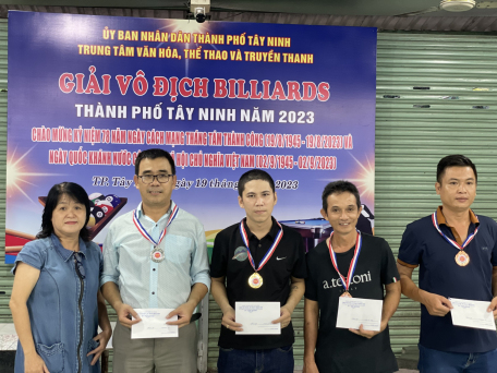 TP. Tây Ninh: Sôi nổi giải vô địch Billiards chào mừng 78 năm CMT8 thành công và Quốc khánh 2/9