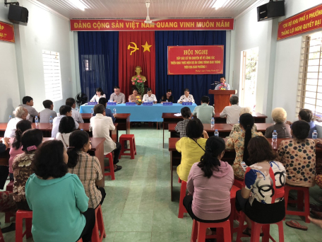 Hội đồng nhân dân Phường 1, thành phố Tây Ninh tổ chức tiếp xúc cử tri chuyên đề về công tác triển khai thực hiện dự án công trình giao thông trên địa bàn Phường 1 năm 2023