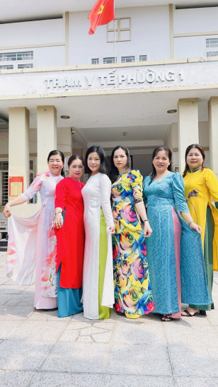 Trạm y tế Phường 1 hưởng ứng Tuần lễ áo dài Việt Nam và chào mừng ngày Quốc tế Phụ nữ 8/3.